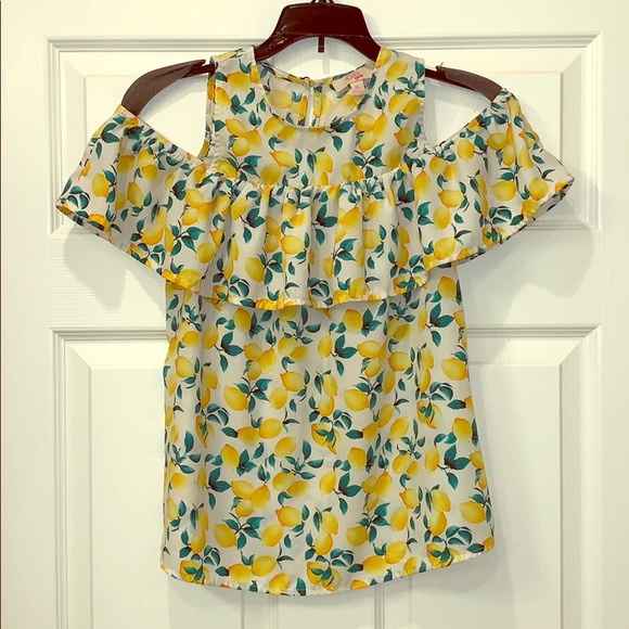 Lemon Design Cold Shoulder Blouse - Picture 1 of 7